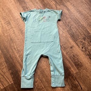 Levi's Aqua Baby Romper with Pocket